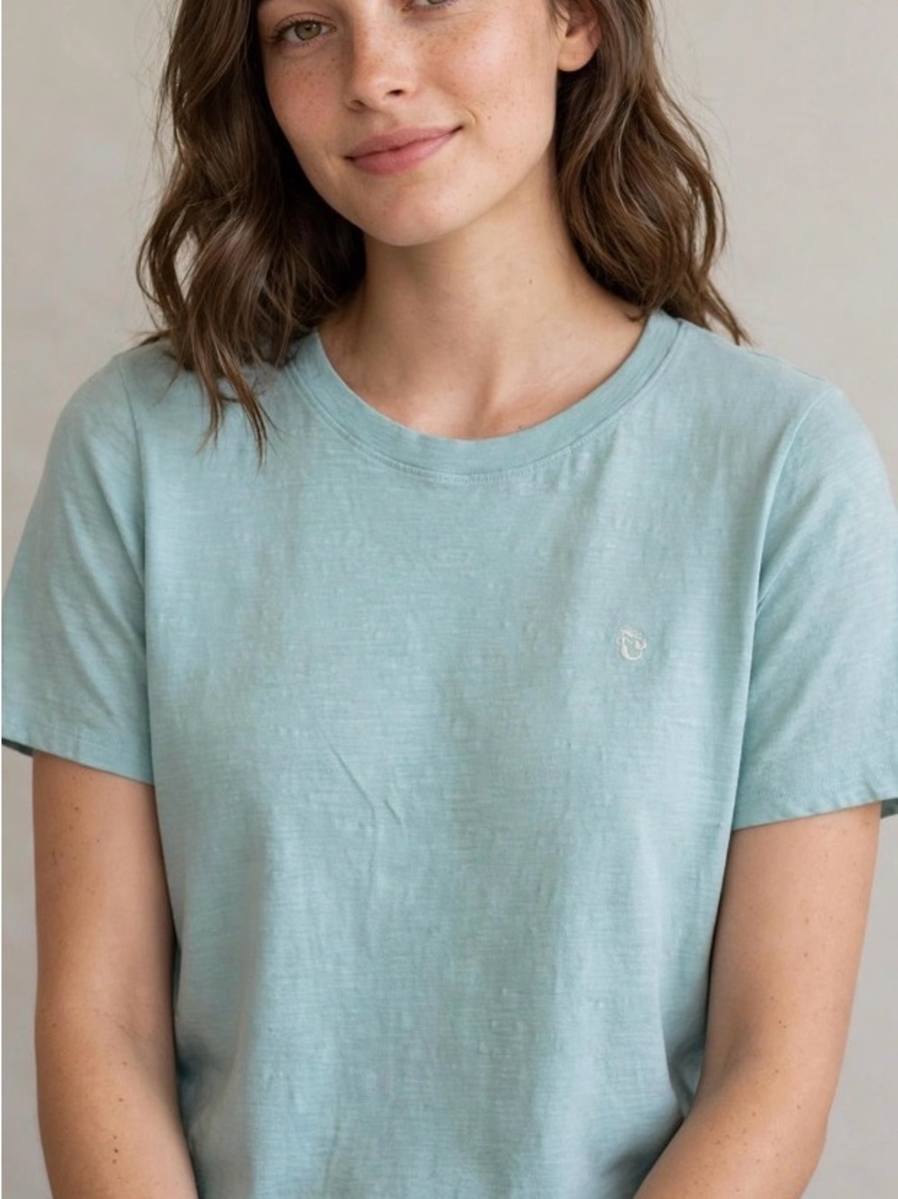 Spartina 449 Peruvian Cotton Slub Tee XXL Mermaid Logo Green Mint Sea Breeze EUC